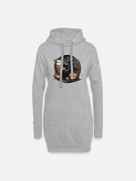 Halloween Hexer - Hoodie-Kleid - Grau meliert