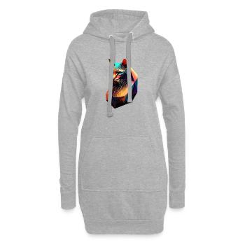 Chat Domestique Chaton Chaton Propriétaire - Sweat-shirt à capuche long Femme - gris chiné - Devant