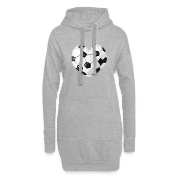 Joueur de football Équipe de football Conception de football - Sweat-shirt à capuche long Femme - gris chiné - Devant