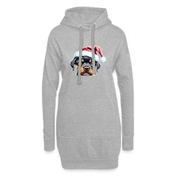 Rottweiler Hund Hundewelpe Weihnachten Hunde - Hoodie-Kleid - Grau meliert - Vorne