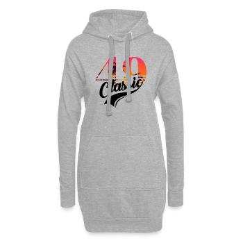 Vintage 1949-49e anniversaire - Sweat-shirt à capuche long Femme - gris chiné - Devant