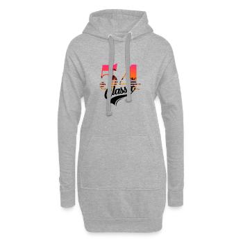 Vintage 1954-54e anniversaire - Sweat-shirt à capuche long Femme - gris chiné - Devant