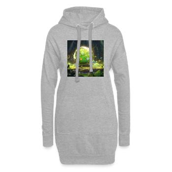 Au coeur de la jungle - Sweat-shirt à capuche long Femme - gris chiné - Devant