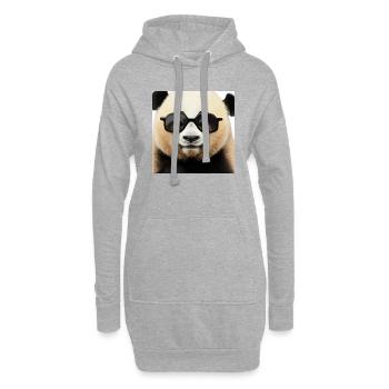 Panda - Hoodie-Kleid - Grau meliert - Vorne