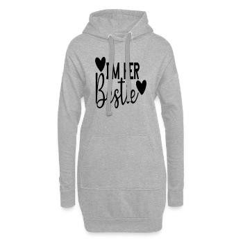 I´m Her Bestie - Hoodie-Kleid - Grau meliert - Vorne