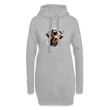 Hundehalter Dachshund Hund Dackelwelpe Hunde - Hoodie-Kleid - Grau meliert - Vorne