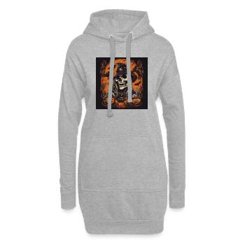 Halloween #3 - Hoodie-Kleid - Grau meliert - Vorne