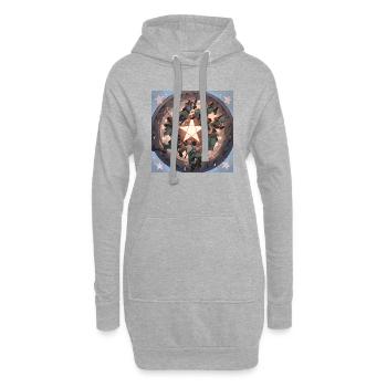 L'armée de l'air - Sweat-shirt à capuche long Femme - gris chiné - Devant
