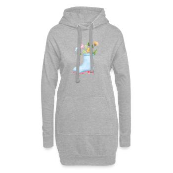 Cadeau de fleurs, Jardinier, Fleurs, Jardin, Jardinier amateur - Sweat-shirt à capuche long Femme - gris chiné - Devant