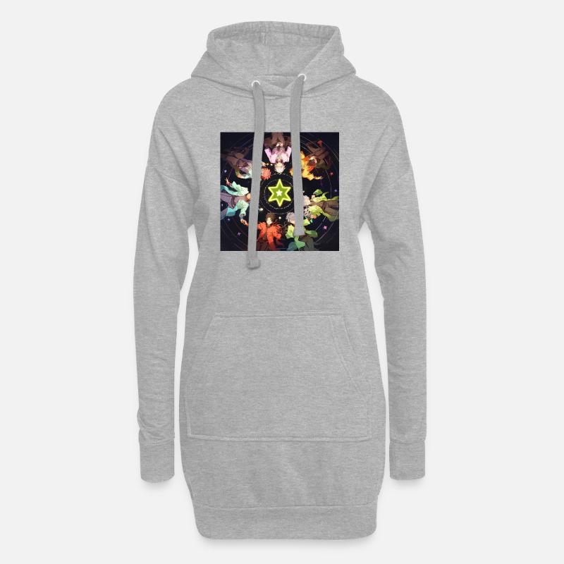 Sternentöter - Hoodie-Kleid - Grau meliert