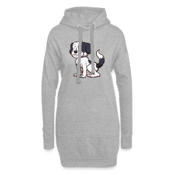 Cute Shih Tzu Dog - Hoodie Dress - heather grey - Front