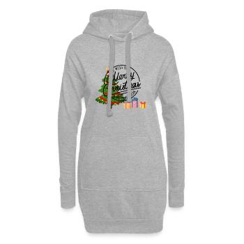 merry christmas - Hoodie-Kleid - Grau meliert - Vorne