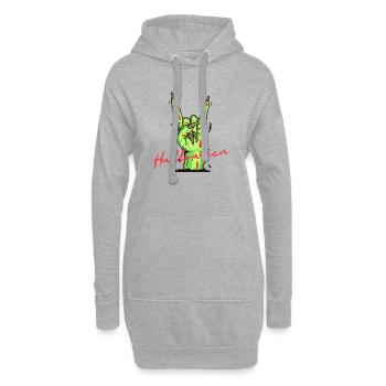 Roches d’Halloween - Sweat-shirt à capuche long Femme - gris chiné - Devant