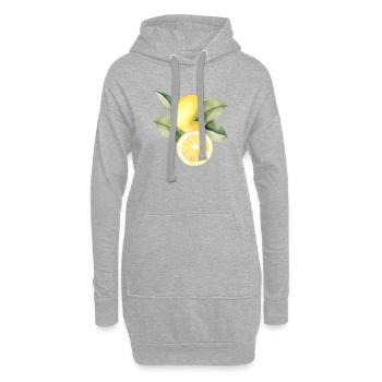 Citron Fruit Citron Nutrition saine - Sweat-shirt à capuche long Femme - gris chiné - Devant