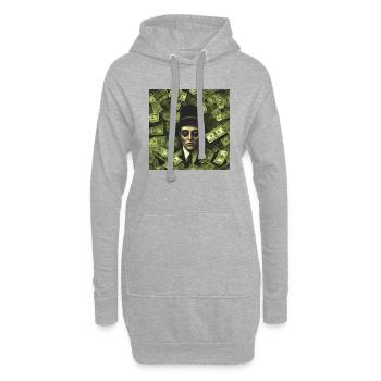 Scary man in Geld - Hoodie-Kleid - Grau meliert - Vorne