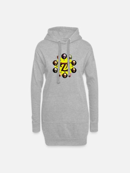 Monster-Galerie - Hoodie-Kleid - Grau meliert