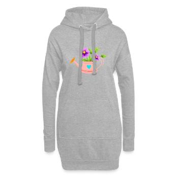 Cadeau de fleurs, jardinier amateur, jardinier, fleurs, jardin - Sweat-shirt à capuche long Femme - gris chiné - Devant