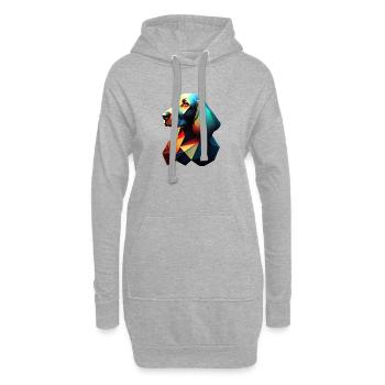 Hundehalter Dachshund Hund Dackelwelpe Hunde - Hoodie-Kleid - Grau meliert - Vorne