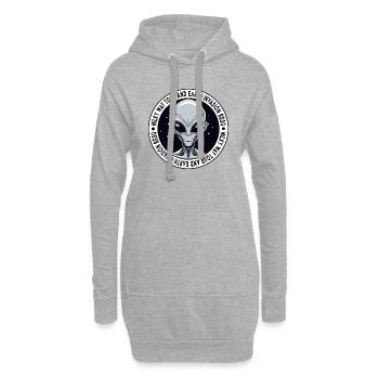 Außerirdische Invasion der Erde 2030 Logo - Hoodie-Kleid - Grau meliert - Vorne