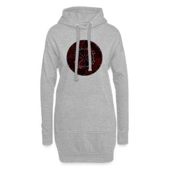 Richtungen des Lebens - Hoodie-Kleid - Grau meliert - Vorne