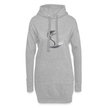Ein kleiner Baum im grossen Sturm - Hoodie-Kleid - Grau meliert - Vorne