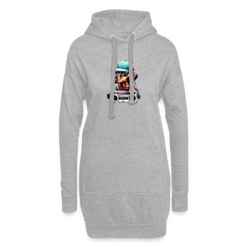 Hundehalter Hunde Dachshund Hund Dackelwelpe - Hoodie-Kleid - Grau meliert - Vorne