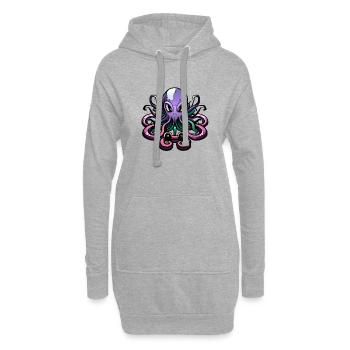 Troy the Octupus - Hoodie-Kleid - Grau meliert - Vorne
