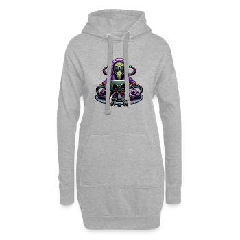Phil - Hoodie-Kleid - Grau meliert - Vorne