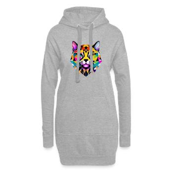 Chat, animal de compagnie, chat domestique, chaton, propriétaire de chat - Sweat-shirt à capuche long Femme - gris chiné - Devant