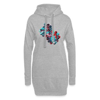 Masken formen modernistische abstrakte Kunst Kunst Geometrie - Hoodie-Kleid - Grau meliert - Vorne