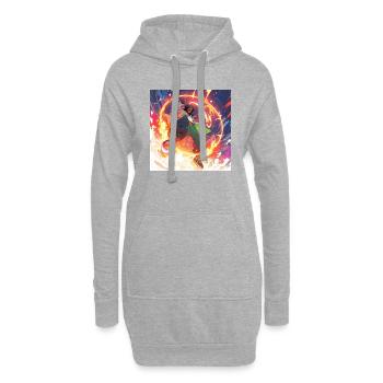 Fire Dance - Sweat-shirt à capuche long Femme - gris chiné - Devant