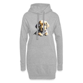Hundewelpe Hundebesitzer Golden Retriever Hunde - Hoodie-Kleid - Grau meliert - Vorne