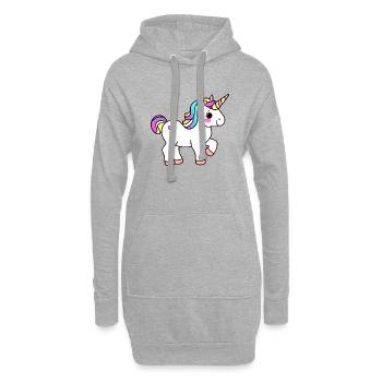 Unicorn Girl Unicorn Mythical Beast Unicorns - Hoodie Dress - heather grey - Front