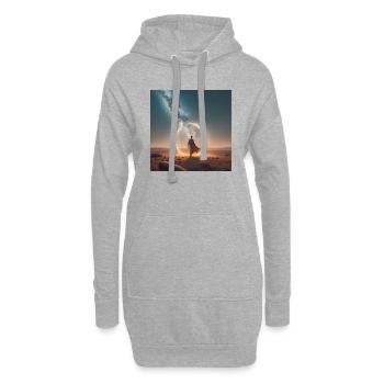 Wüste - Hoodie-Kleid - Grau meliert - Vorne