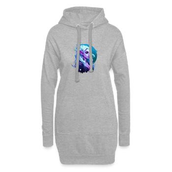 Verzauberter Spektrum-Elf - Hoodie-Kleid - Grau meliert - Vorne