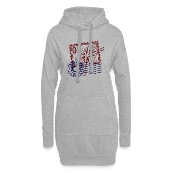 Adana - Hoodie-Kleid - Grau meliert - Vorne