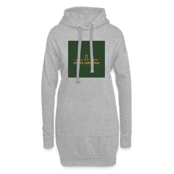 Merry Christmas - Hoodie Dress - heather grey - Front