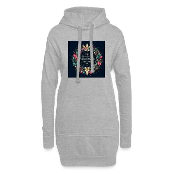 Weihnachten - Hoodie-Kleid - Grau meliert - Vorne