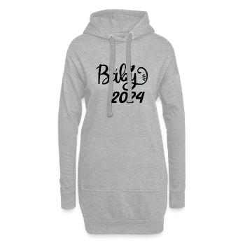 Baby 2024 - Hoodie-Kleid - Grau meliert - Vorne