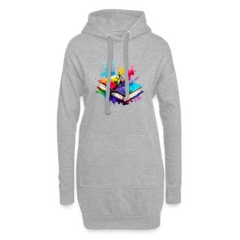 Livre Lecture Cadeau Livres Lecteur Amoureux De Livre - Sweat-shirt à capuche long Femme - gris chiné - Devant