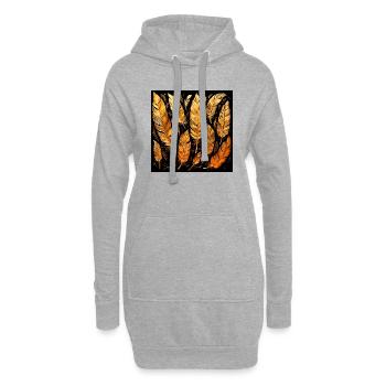 Federn - Hoodie-Kleid - Grau meliert - Vorne