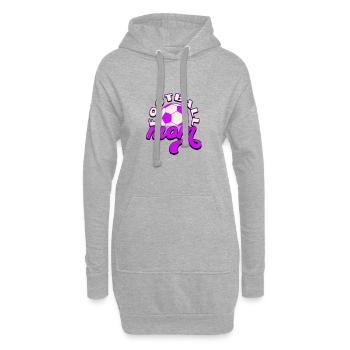 Football Mom: Stolz und laut! - Hoodie-Kleid - Grau meliert - Vorne