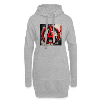 gegen alle Autoritäten außer meiner Mutter - Hoodie-Kleid - Grau meliert - Vorne