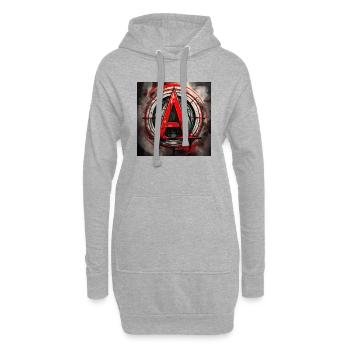 gegen alle Autoritäten außer meiner Mutter - Hoodie-Kleid - Grau meliert - Vorne