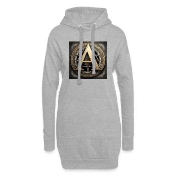 gegen jede Autorität außer meiner Mutter - Hoodie-Kleid - Grau meliert - Vorne