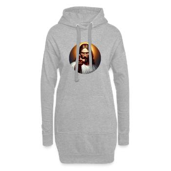 Que le Seigneur vous réprimande - Sweat-shirt à capuche long Femme - gris chiné - Devant