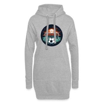 Terrain de football à Halloween - Sweat-shirt à capuche long Femme - gris chiné - Devant
