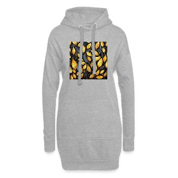 Goldene Blätter - Hoodie-Kleid - Grau meliert - Vorne