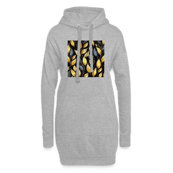 Goldene Blätter - Hoodie-Kleid - Grau meliert - Vorne