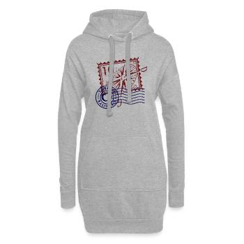 Balıkesir - Hoodie-Kleid - Grau meliert - Vorne